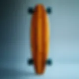 The elegant curves of the Arbor Axis Bamboo Longboard highlighting its unique design