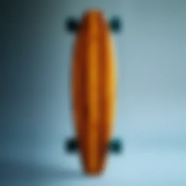 The elegant curves of the Arbor Axis Bamboo Longboard highlighting its unique design
