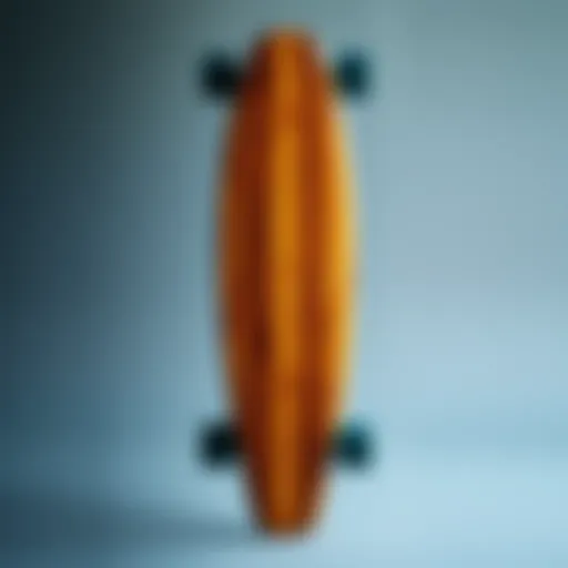 The elegant curves of the Arbor Axis Bamboo Longboard highlighting its unique design