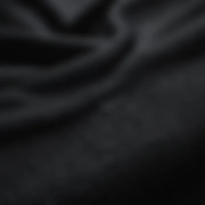 Close-up of the fabric and design details of the black Nike jumper