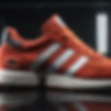 Close-up of innovative adidas shoe technology highlighting performance features.