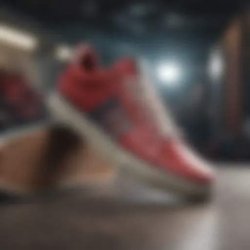 Close-up of Accel shoes showcasing their unique design elements