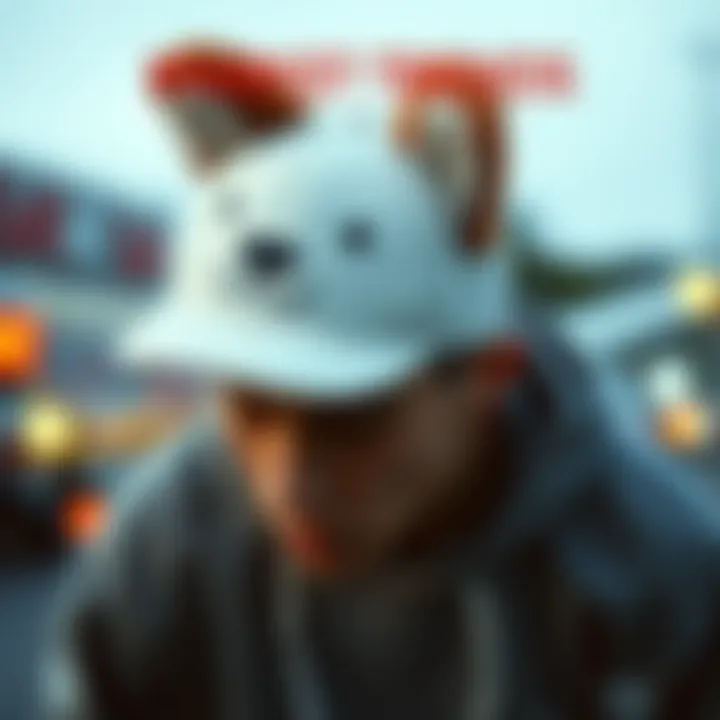 An infographic on the market trends of animal hats in skate culture