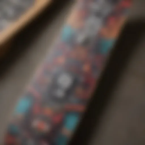 Vibrant custom skateboard design showcasing unique graphics