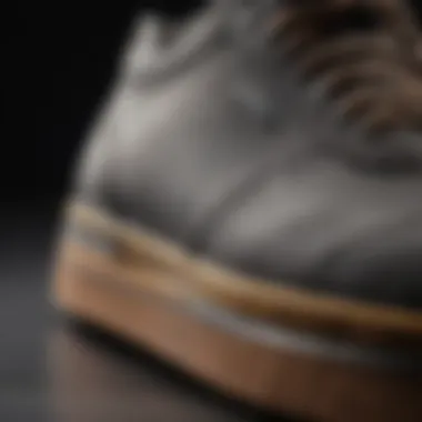 A close-up of the sole of an Eastbay skate shoe highlighting grip and durability.