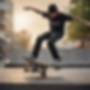 Professional skateboarder performing a trick