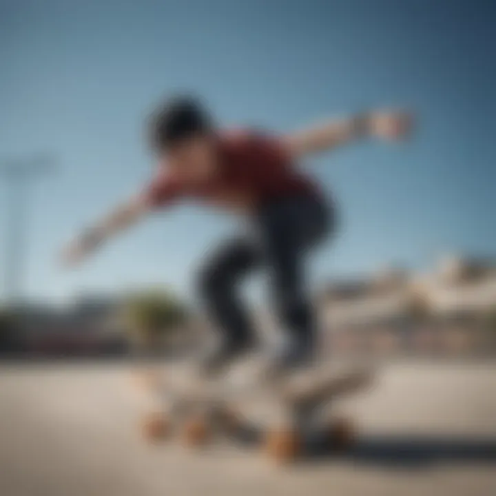 Young skater performing tricks on an Element skateboard