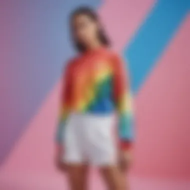 Vibrant adidas Pride apparel displayed on a colorful backdrop