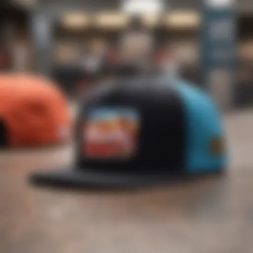 An array of vibrant snapback hats showcasing various designs