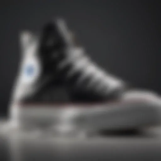 Detailed view of the Converse Chuck Taylor All Star Extra High Platform showcasing its unique design elements.