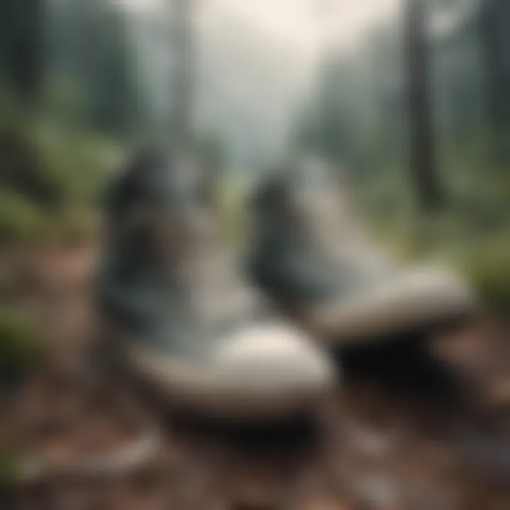 Group of hikers wearing Converse shoes in nature