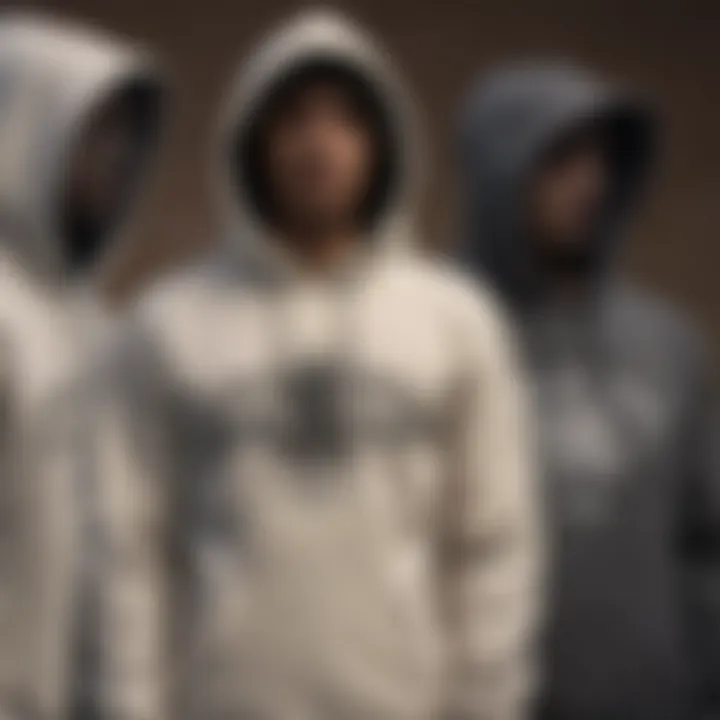 An artistic representation of the evolution of Crooks and Castles hoodies over the years.