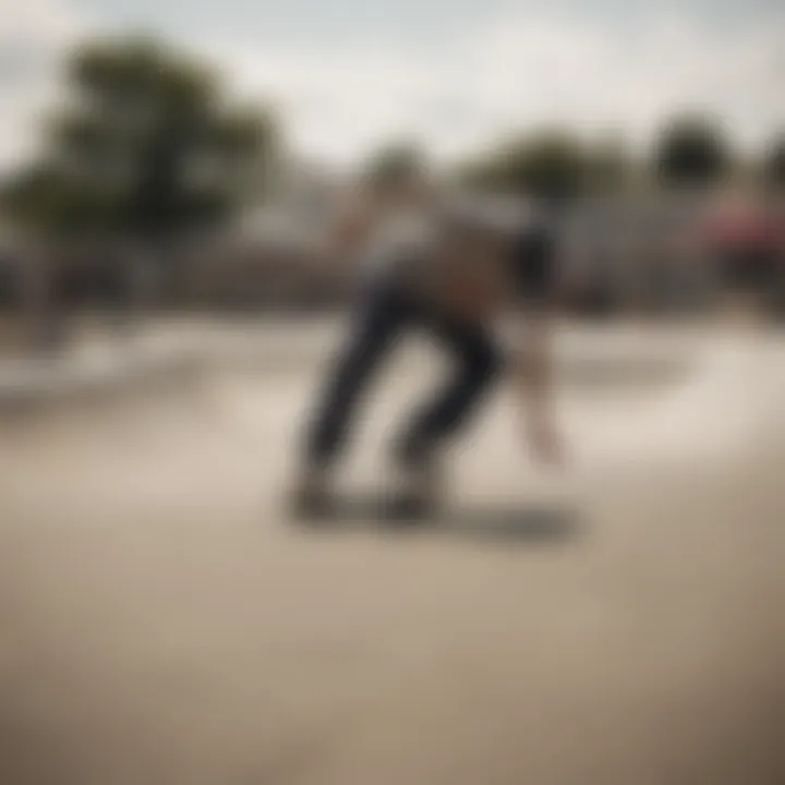 Skaters wearing Dickies caps in an urban skate park setting.