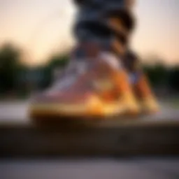 Skate shoes with fat tongues showcasing innovative design