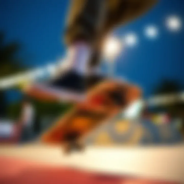 Skater performing tricks wearing stylish fat tongue shoes