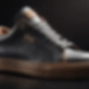 Close-up of Globe skate shoe features highlighting craftsmanship and design