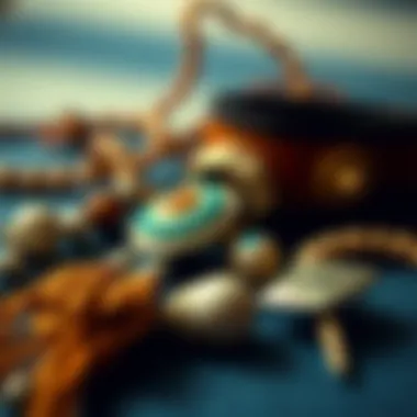 A close-up of handmade accessories that complement indie outfits.