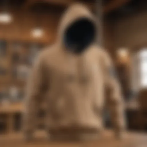 A stylish Lee hoodie displayed on a wooden surface, showcasing its unique design.