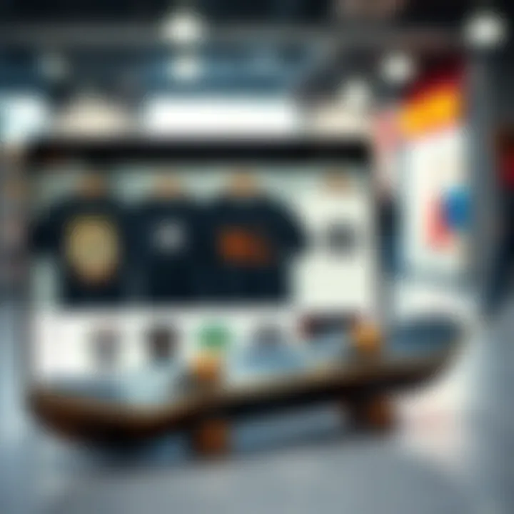 An online shopping interface showcasing a variety of t-shirts for skateboard enthusiasts