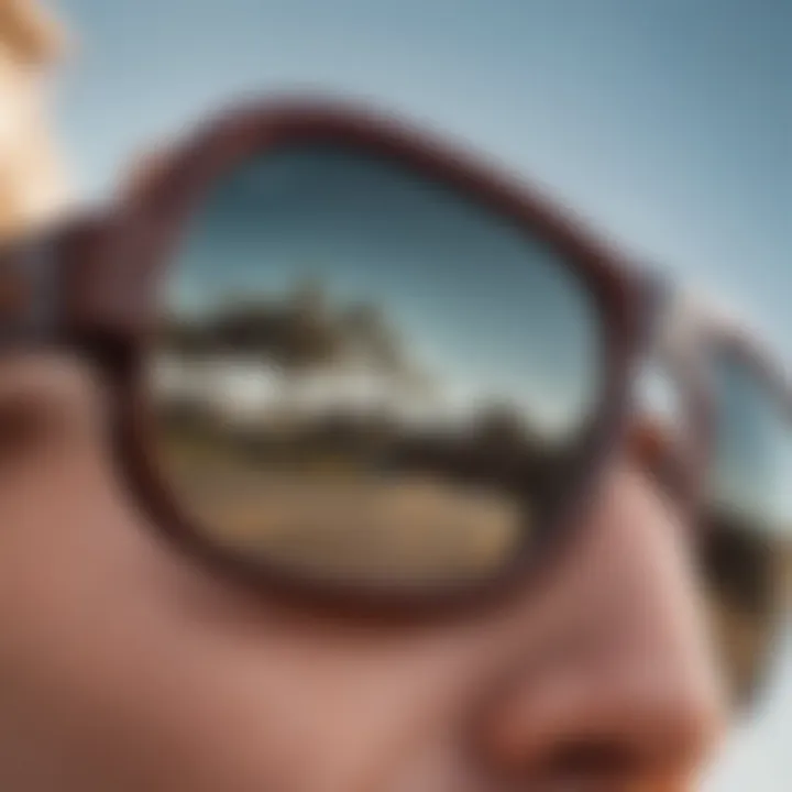 A close-up view of polarized sunglasses highlighting their functionality