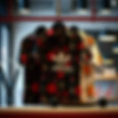 Stylish shirt designs displayed in a contemporary setting