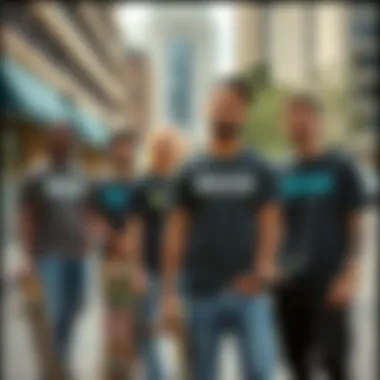 RVCA's Influence on Skate Culture Group of skateboarders wearing RVCA t-shirts in urban setting