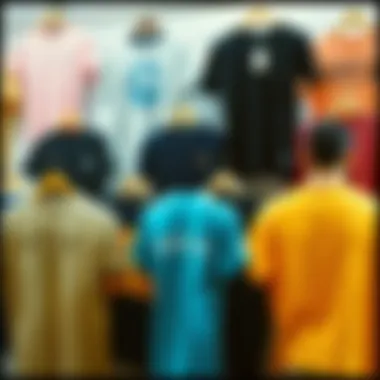 Diverse Fit and Style Options of RVCA T-Shirts Variety of RVCA t-shirt styles on display