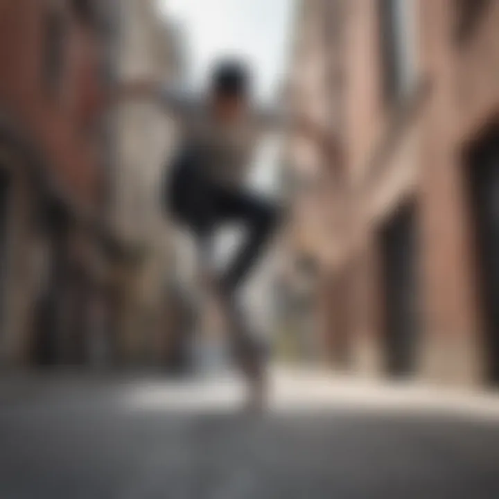 A skateboarder performing tricks while wearing Vans shoes in an urban environment