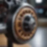 Close-up view of a skateboard hub motor