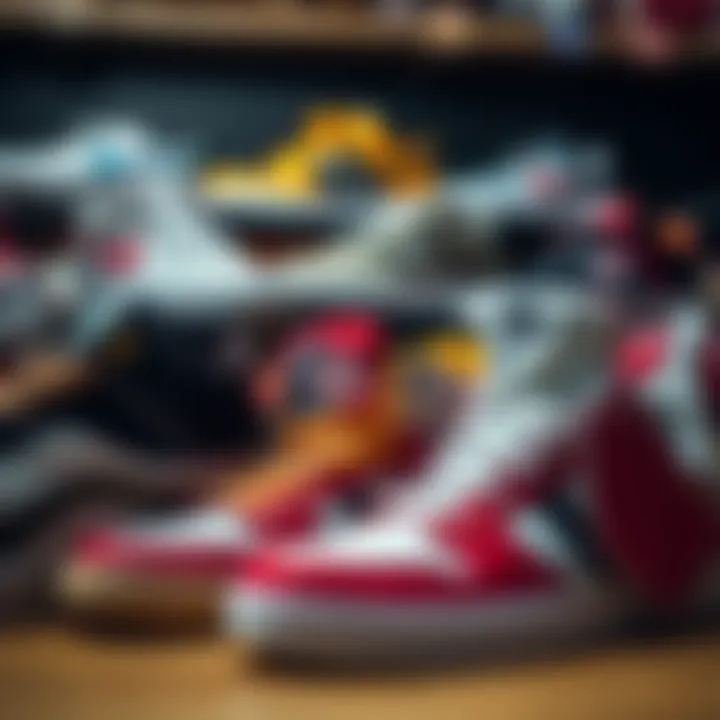 A collage of different skateboard sneaker brands highlighting their variety.