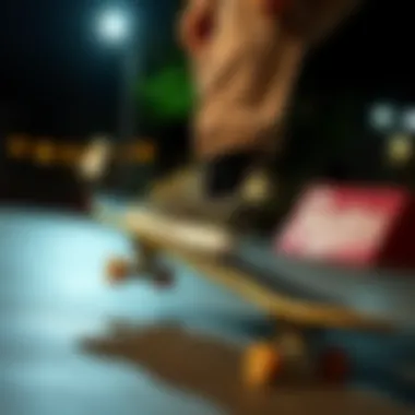 A skateboarder performing tricks while wearing stylish skateboard sneakers.