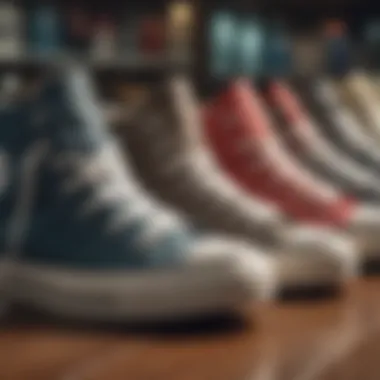 Historical timeline highlighting the evolution of the Converse Chuck Taylor brand.