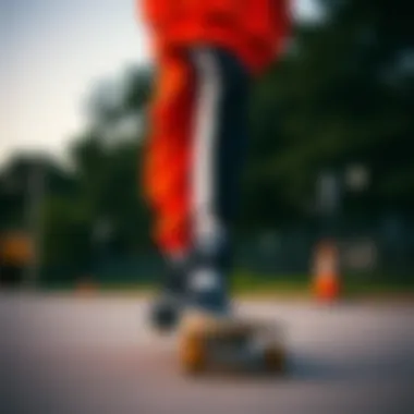 Color palette showcasing the significance of orange and black in skatewear.