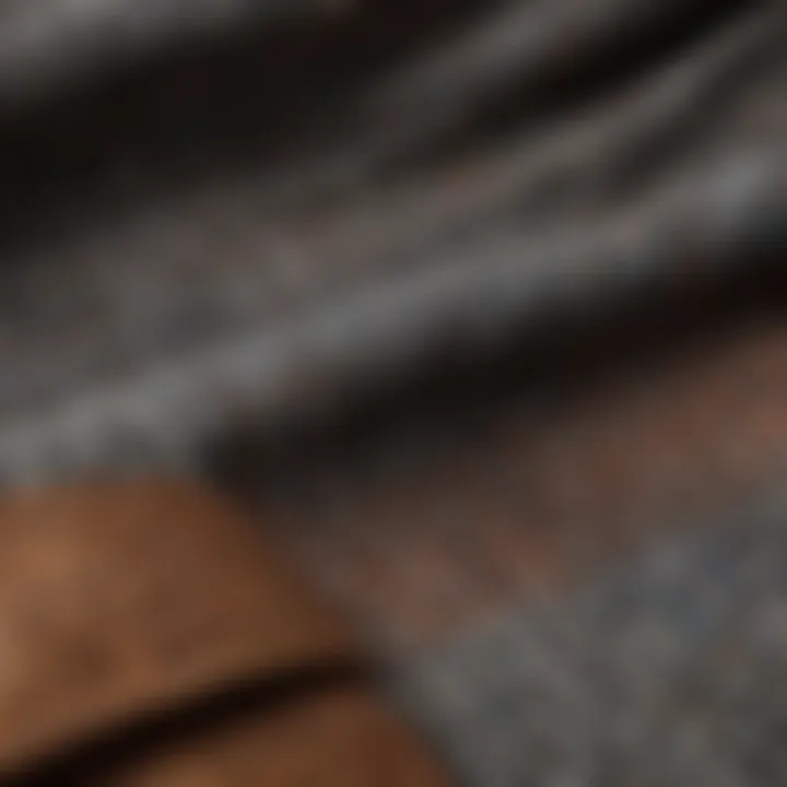 Close-up of fabric texture used in skateboard shorts