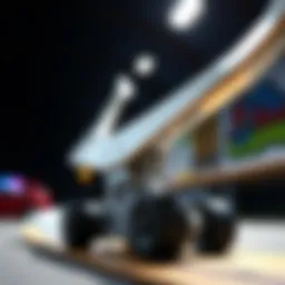 Close-up of a Gullwing truck showcasing its unique design features