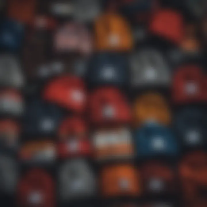 An array of Herschel Supply Co beanies in various colors and designs