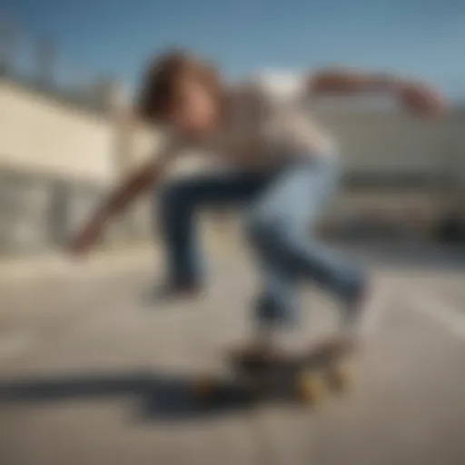 Rodney Mullen performing a trick on his skateboard