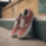 Classic Vans sneakers displayed in a skate park setting