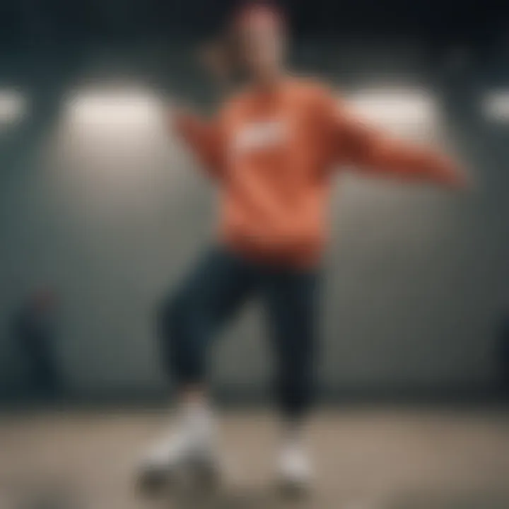 Fashion-forward skaters showcasing Nike oversize sweat