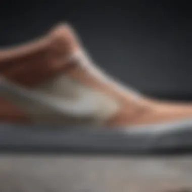 Close-up of the unique canvas material used in the Nike SB Charge Mid Canvas