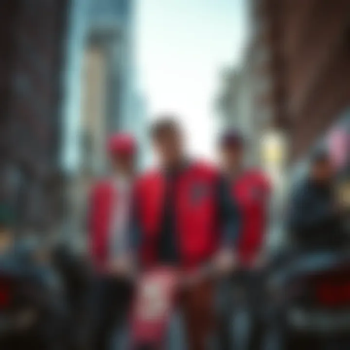 Historical Evolution of the Red and Black Letterman Jacket Historical evolution of the red and black letterman jacket displayed across different eras in fashion.