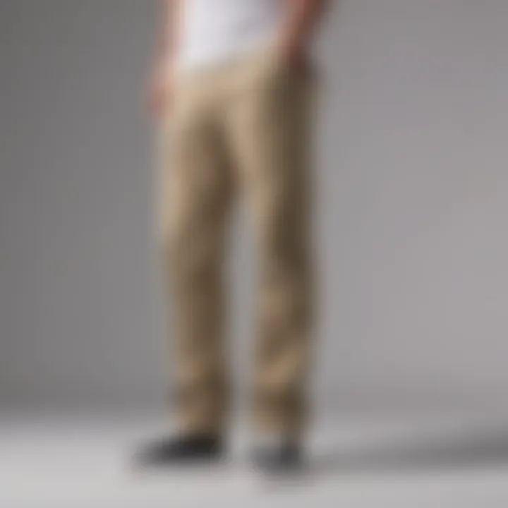 Close-up of the fit and design of Vans Authentic Chino Relaxed Pant