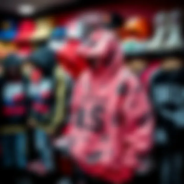 Vibrant Streetwear Fashion Vibrant display of hip hop streetwear fashion