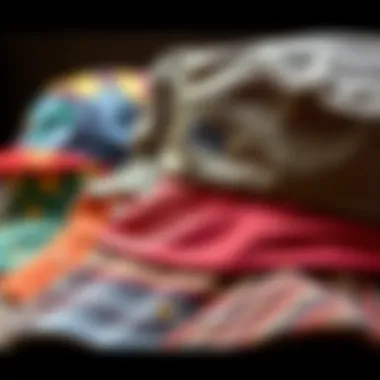 Close-up of bucket hat materials and textures used in skate fashion