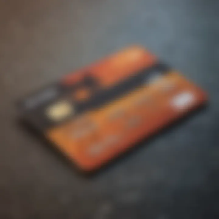 Close-up of Zumiez credit card