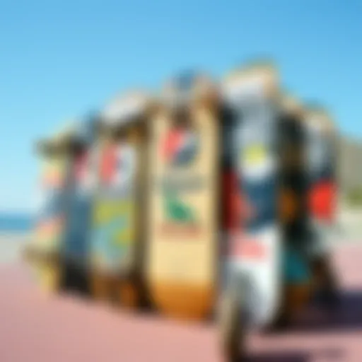 A collage of iconic skateboards showcasing Lowcard aesthetic