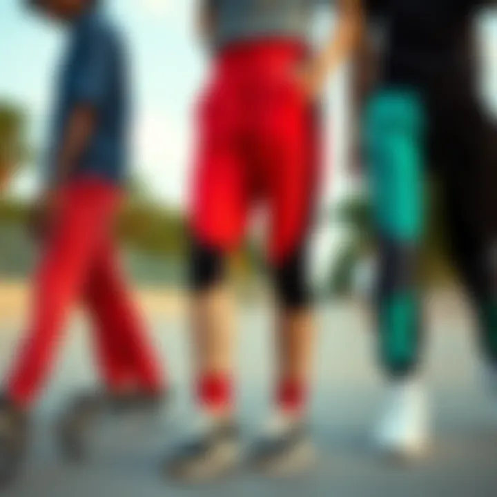 Diverse Fit Styles of Nike Color Block Sweatpants Diverse styles of Nike sweatpants catering to various body types