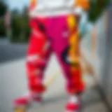 Nike color block sweatpants showcasing vibrant patterns