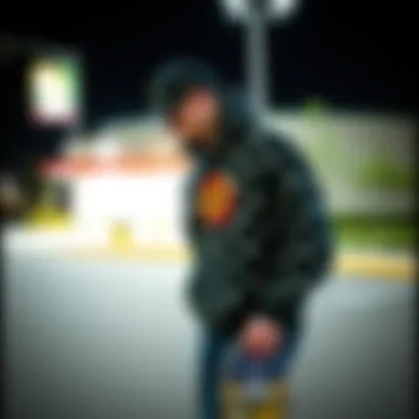 Casual styling options with the Santa Cruz Classic Dot Hoodie paired with skate gear.