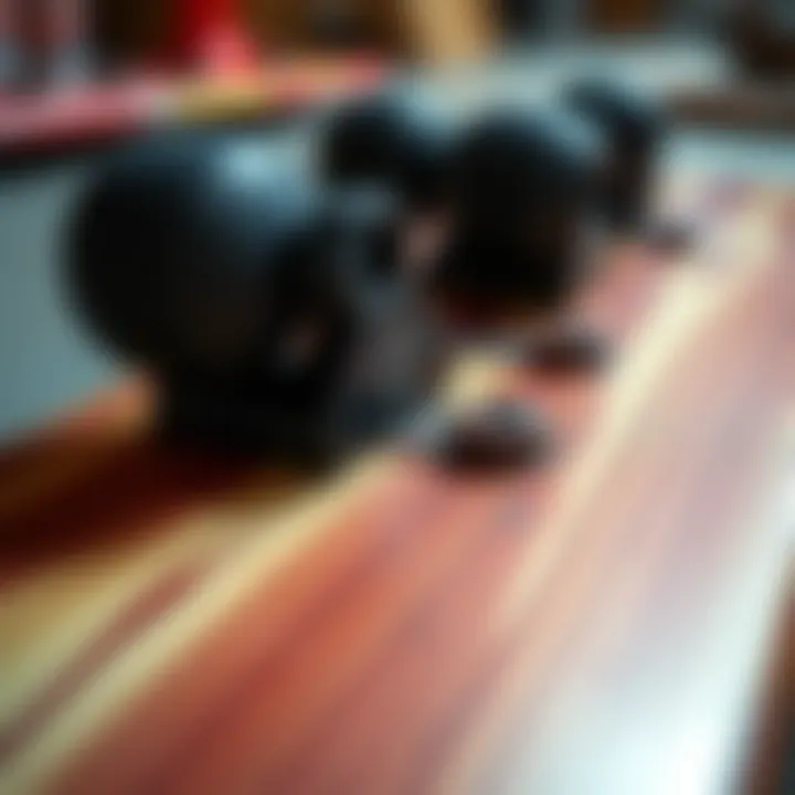 A close-up of the craftsmanship and materials used in Sector 9 longboards.